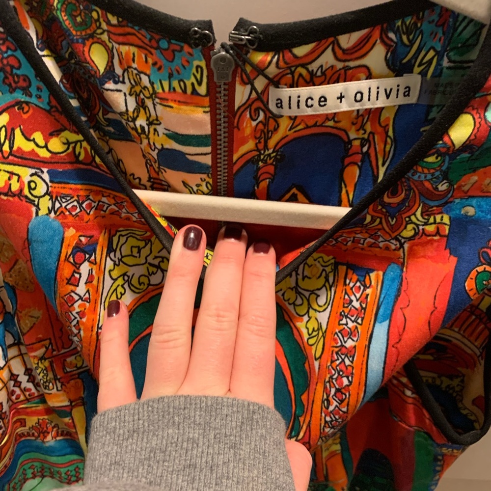 Alice and Olivia multicolored shift dress size 0 - Picture 2 of 5